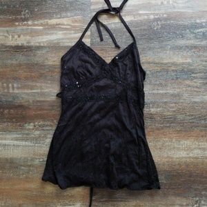 Black halter top